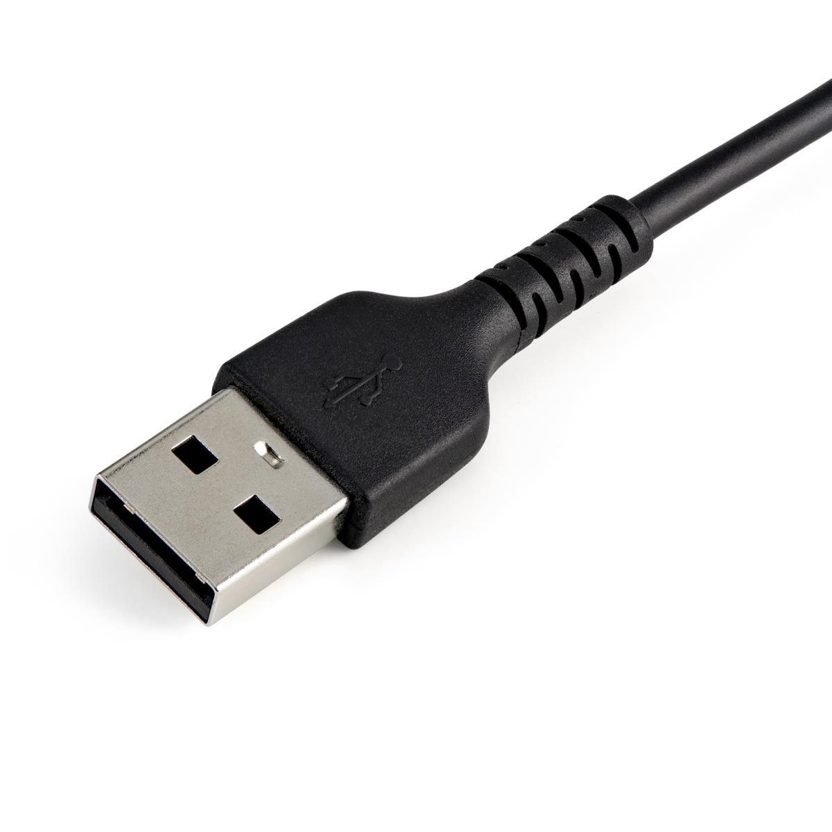 15cm(6 in) Durable Black USB-A to Lightning Cable, Heavy Duty Rugged Aramid Fiber USB Type A to Lightning Charger/Sync Power Cord, Apple MFi Certified iPad/iPhone 12 Pro Max - iPhone 7/8/11/11 Pro (RUSBLTMM15CMB) - Lightning cable - USB male to Lightning thumbnail
