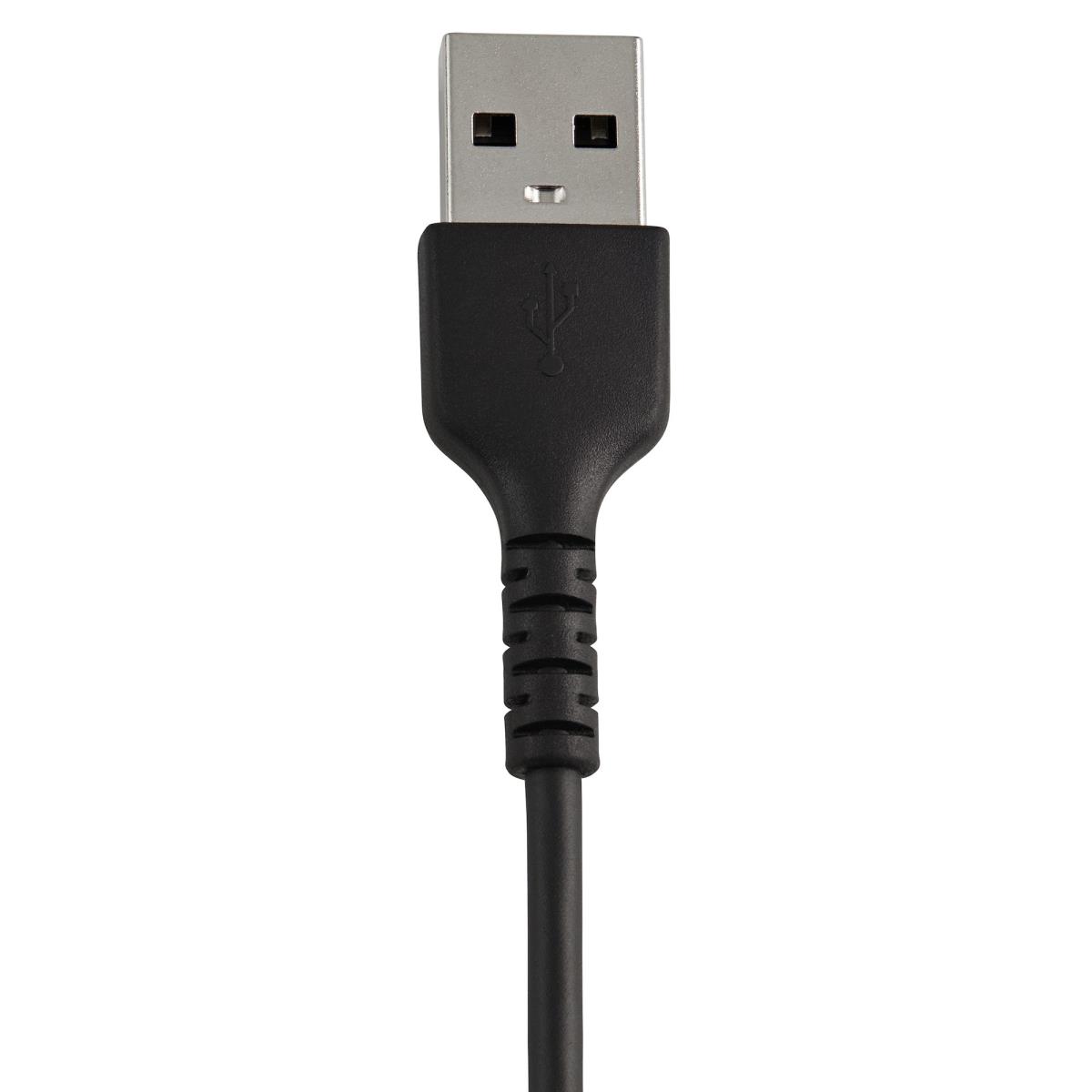 15cm(6 in) Durable Black USB-A to Lightning Cable, Heavy Duty Rugged Aramid Fiber USB Type A to Lightning Charger/Sync Power Cord, Apple MFi Certified iPad/iPhone 12 Pro Max - iPhone 7/8/11/11 Pro (RUSBLTMM15CMB) - Lightning cable - USB male to Lightning thumbnail