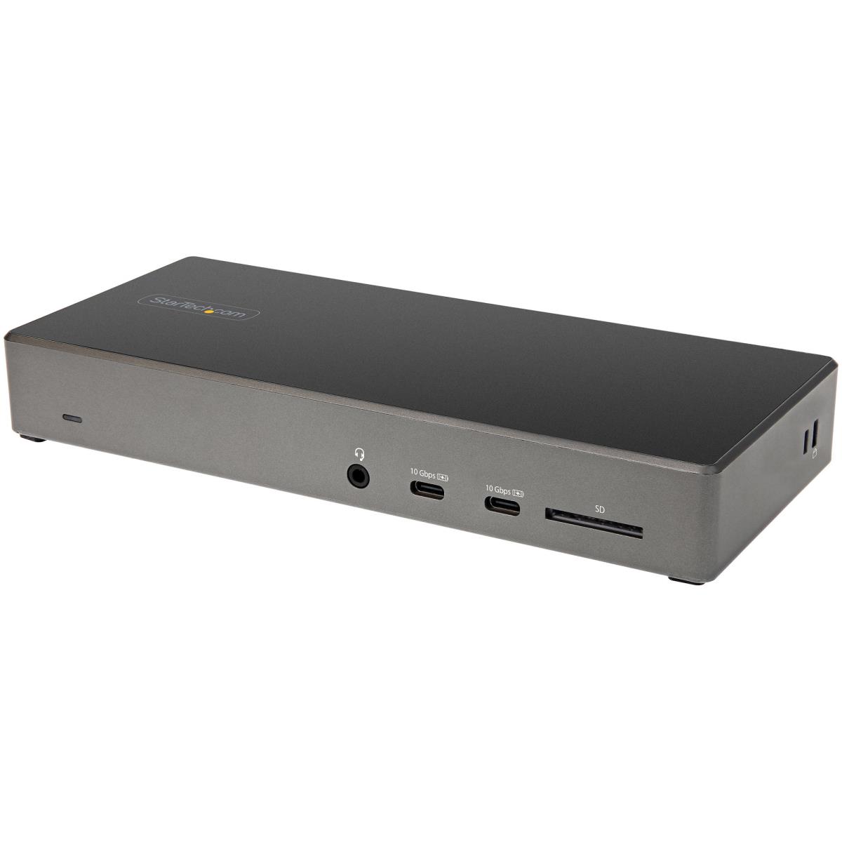USB C Dock - Triple 4K Monitor USB Type-C Docking Station - 100W Power Delivery - DP 1.4 Alt Mode & DSC, 2x DisplayPort 1.4/HDMI 2.0 - 6xUSB (2x 10Gbps) - Windows/Chrome - Docking station - USB-C - HDMI, 2 x DP - 1GbE - 100 Watt - United Kingdom, Europe thumbnail