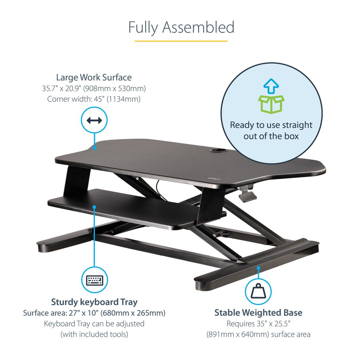 CORNER SIT STAND DESK CONVERTER thumbnail