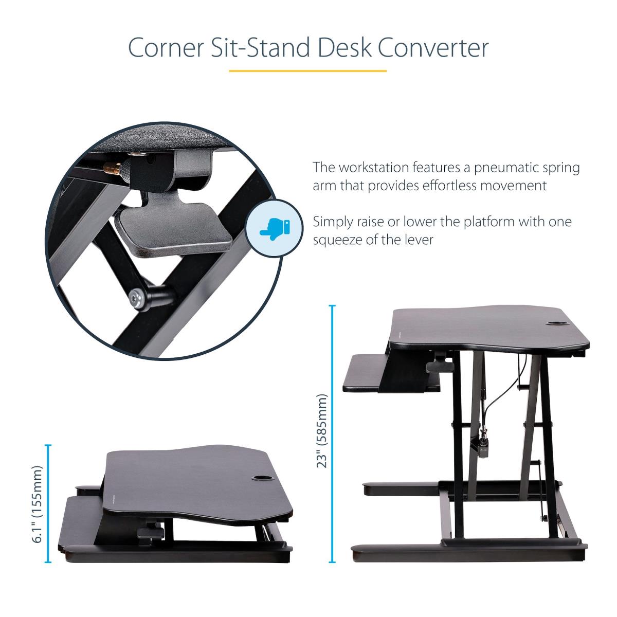 CORNER SIT STAND DESK CONVERTER thumbnail