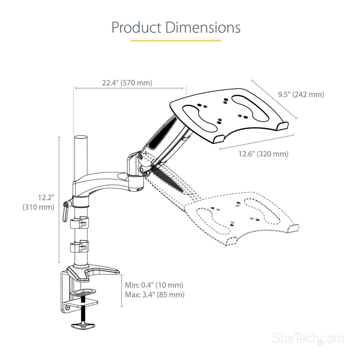 DESK MOUNT LAPTOP ARM BRACKET thumbnail