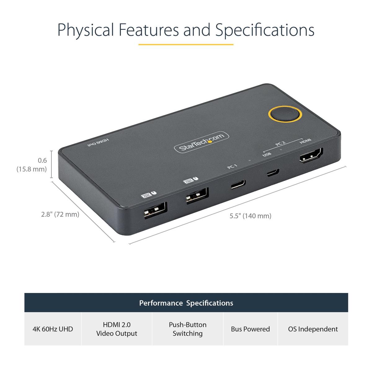 2 PORT USB-A/HDMI / USB-C KVM thumbnail