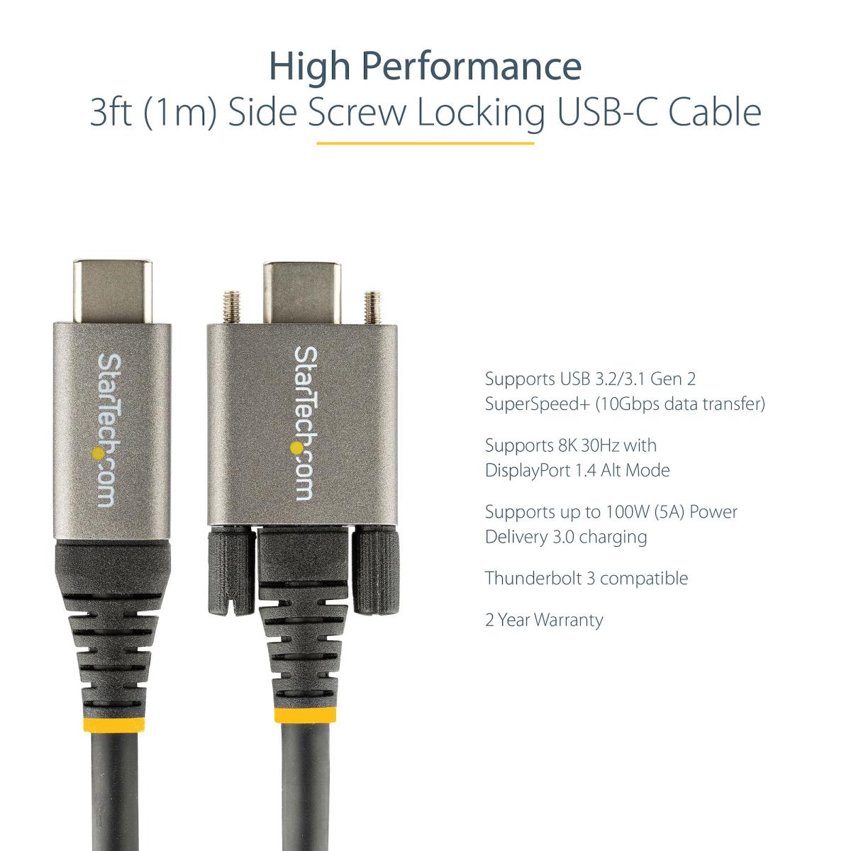 0.5M LOCKING USB C CABLE 100WPD thumbnail