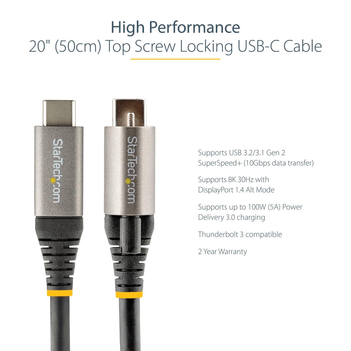 0.5M LOCKING USB C CABLE 100WPD thumbnail