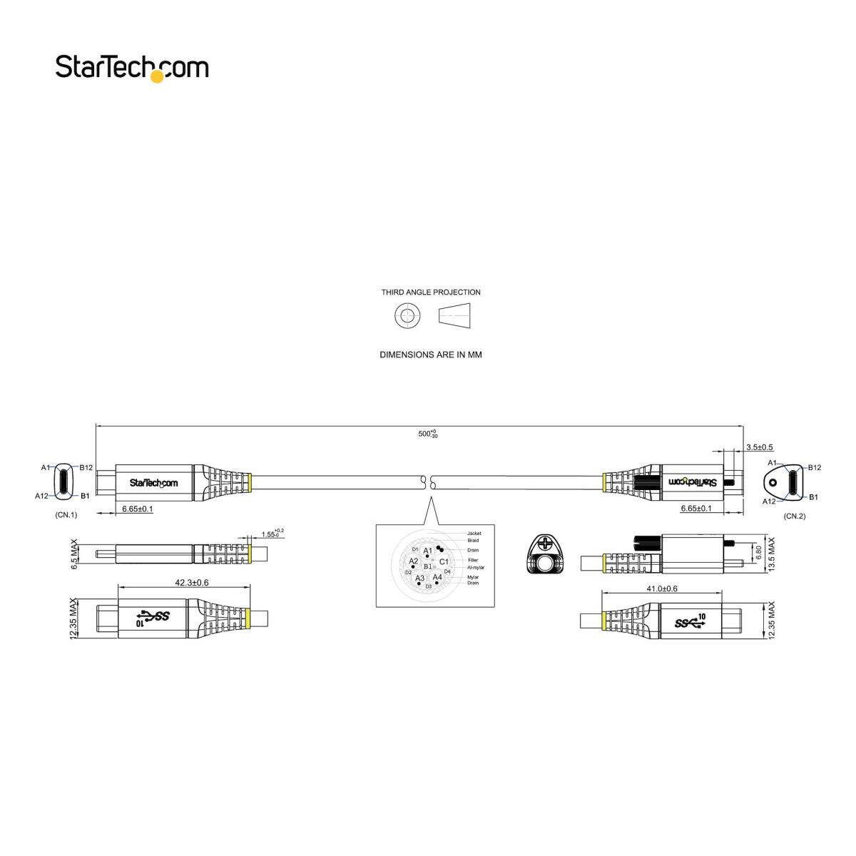 0.5M LOCKING USB C CABLE 100WPD thumbnail