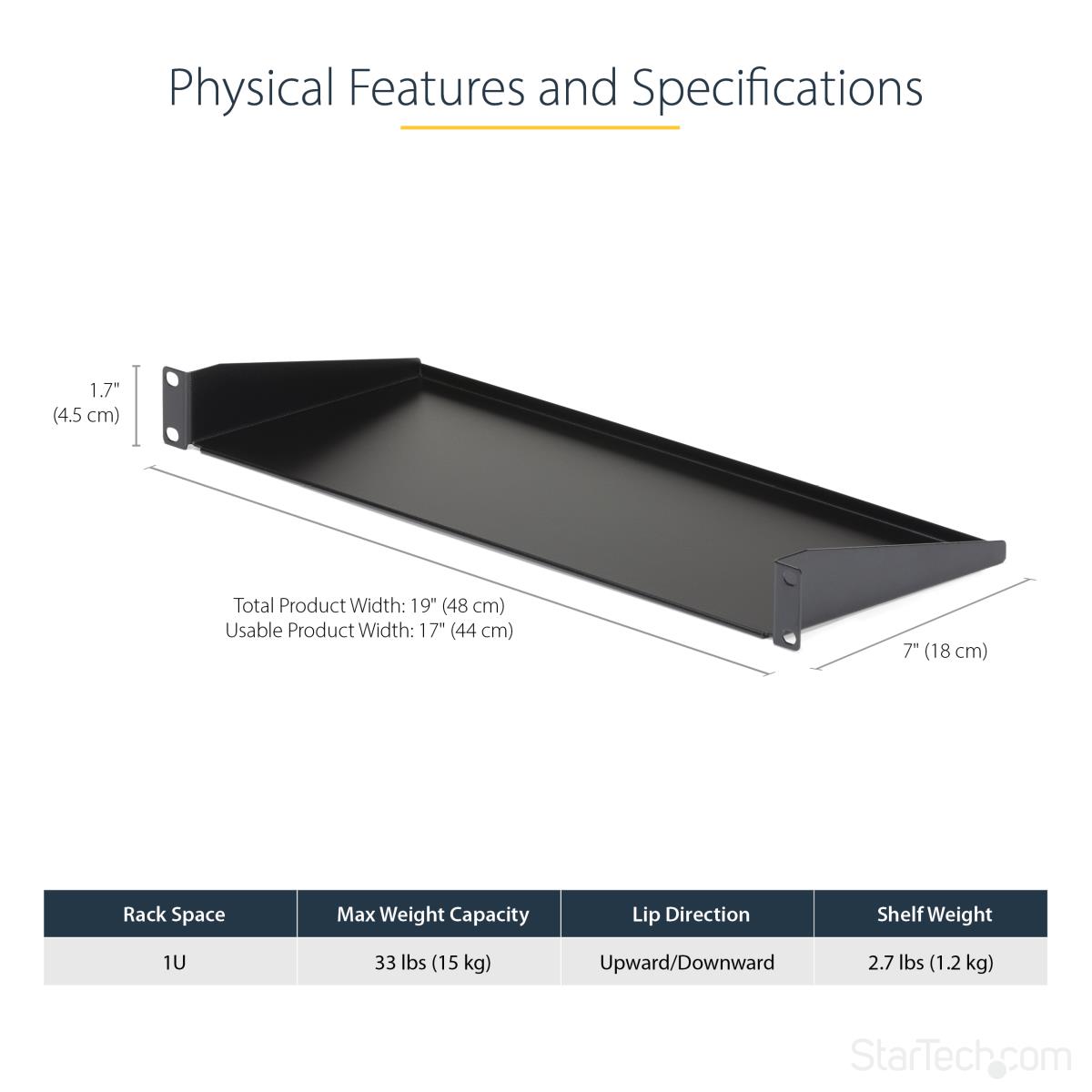 1U SERVER RACK SHELF UNIVERSAL thumbnail