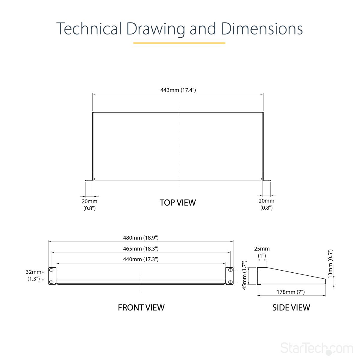 1U SERVER RACK SHELF UNIVERSAL thumbnail