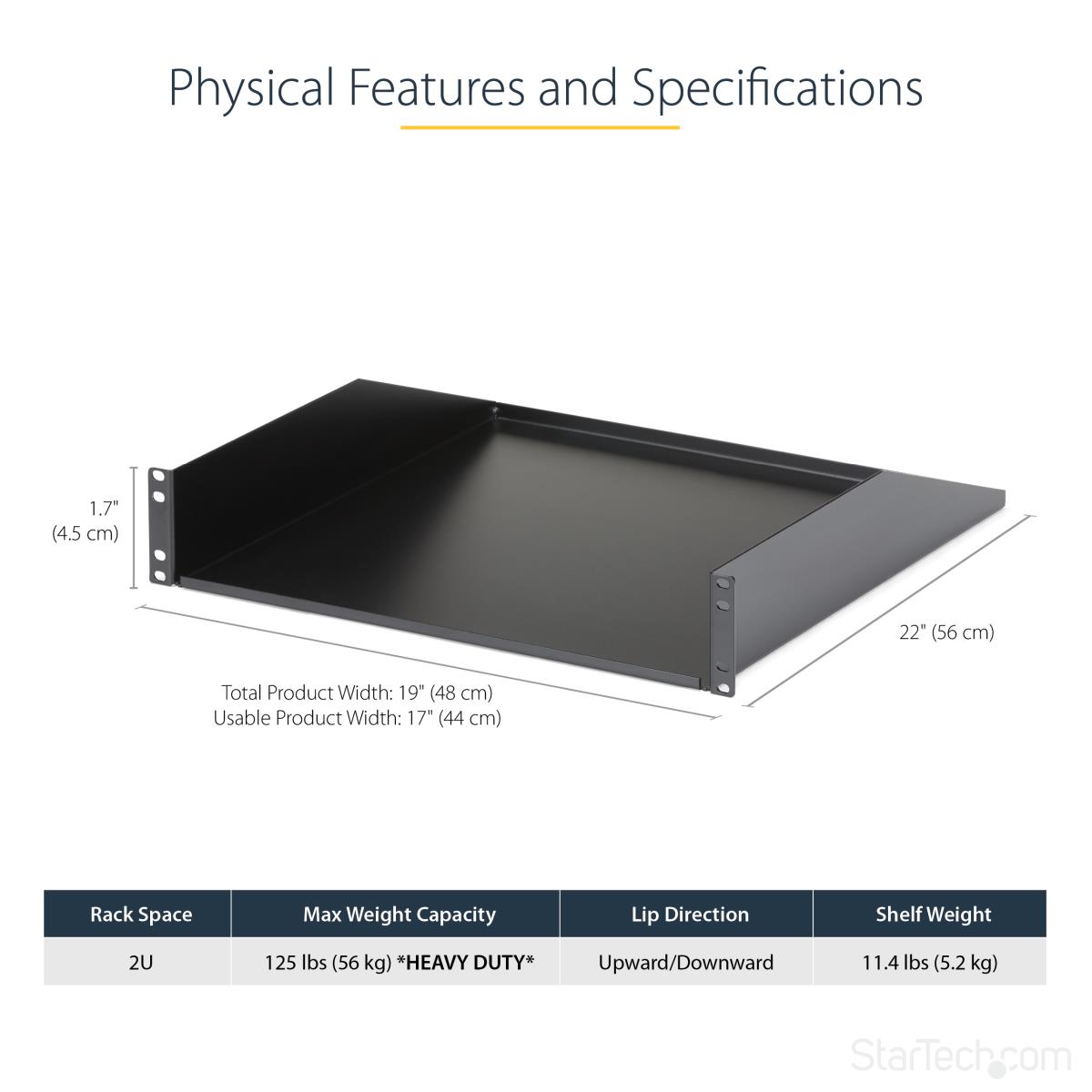 2U SERVER RACK SHELF UNIVERSAL thumbnail