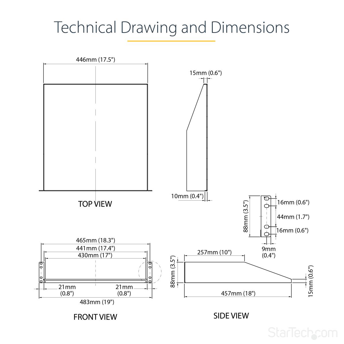 2U SERVER RACK SHELF UNIVERSAL thumbnail