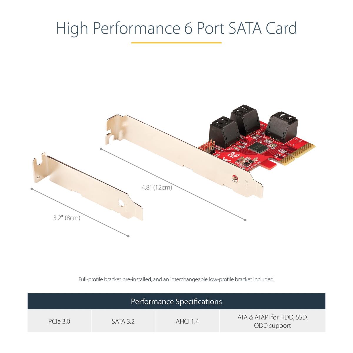 SATA PCIE CARD - 6 PORT (6GBPS) thumbnail