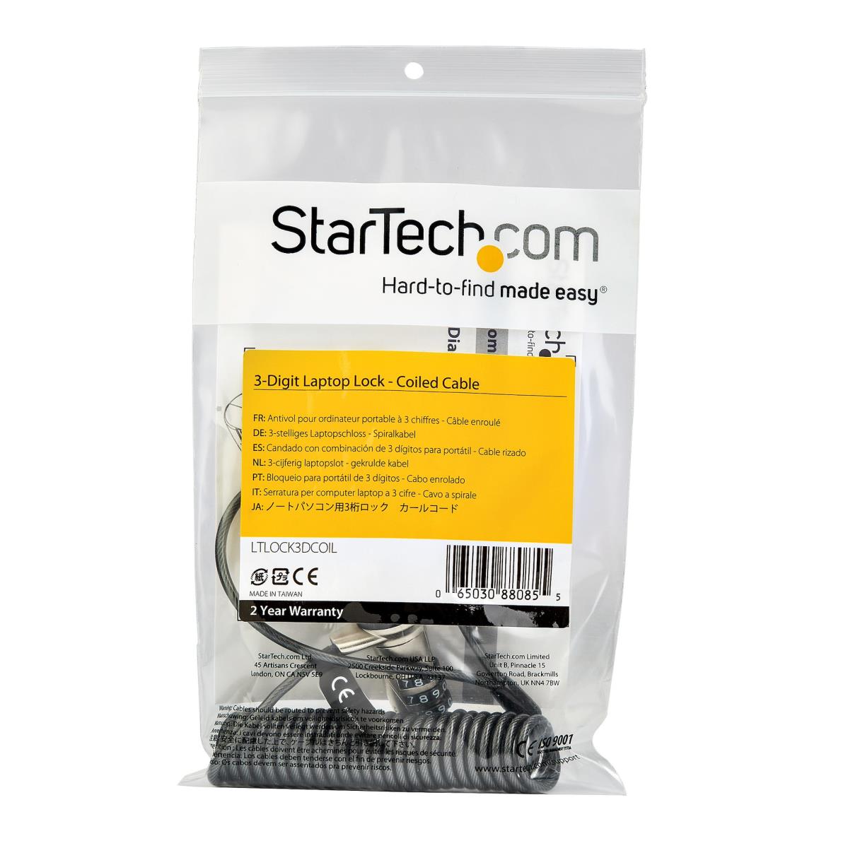 LAPTOP CABLE LOCK-WITH COILED thumbnail