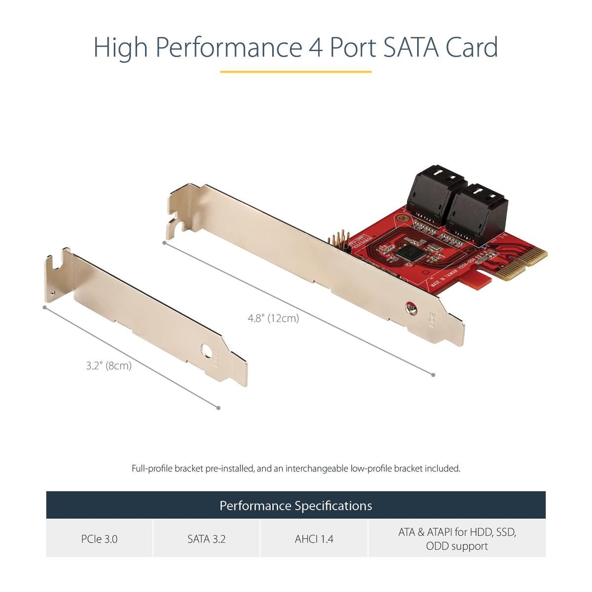 SATA PCIE CARD - 4 PORT (6GBPS) thumbnail