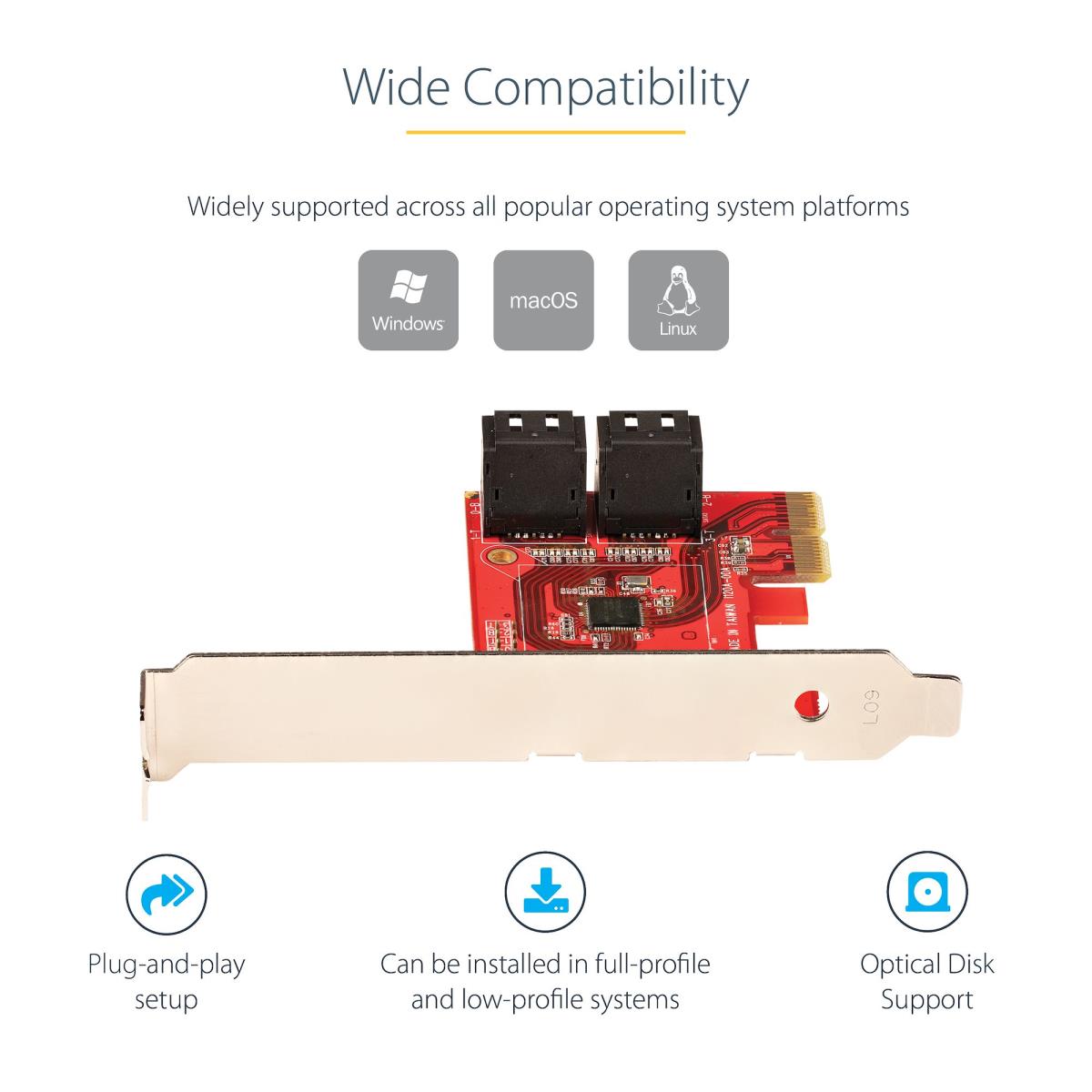 SATA PCIE CARD - 4 PORT (6GBPS) thumbnail