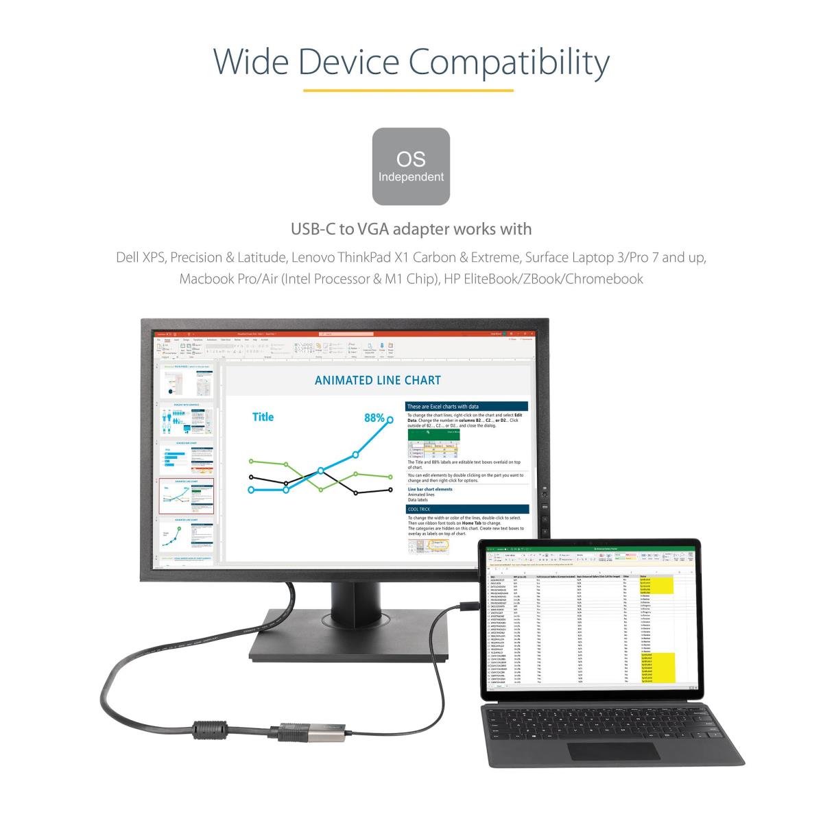 12 USB C TO VGA ADAPTER DONGLE thumbnail