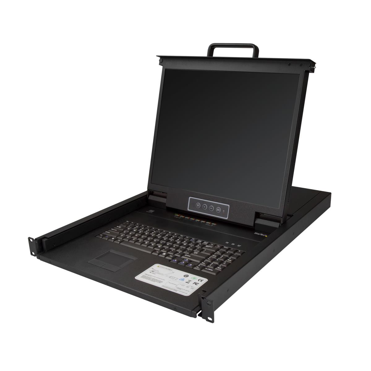 8 Port Rackmount KVM Console with 6ft Cables, Integrated KVM Switch with 19