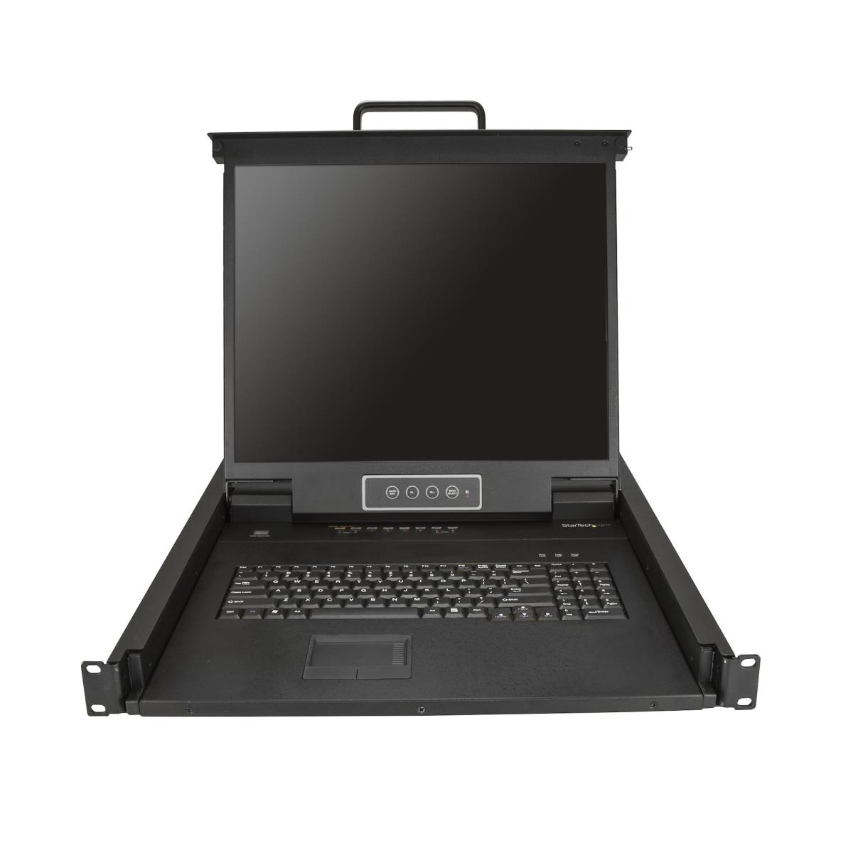 8 Port Rackmount KVM Console with 6ft Cables, Integrated KVM Switch with 19