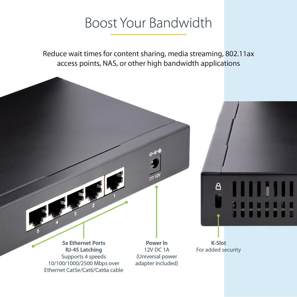 UNMANAGED 2.5G SWITCH 5 PORT - thumbnail