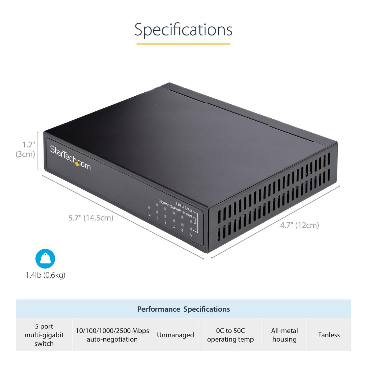 UNMANAGED 2.5G SWITCH 5 PORT - thumbnail