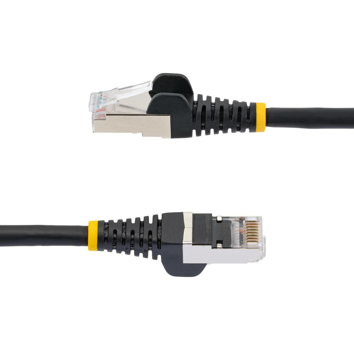 7.5m CAT6a Ethernet Cable - Black - Low Smoke Zero Halogen (LSZH) - 10GbE 500MHz 100W PoE++ Snagless RJ-45 w/Strain Reliefs S/FTP Network Patch Cord - Patch cable - RJ-45 (M) to RJ-45 (M) - 7.5 m - S/FTP - CAT 6a - IEEE 802.3bt - halogen-free, molded, sna thumbnail