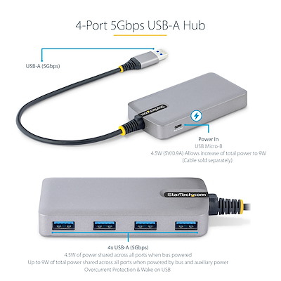 4-PORT USB-A HUB 5GBPS LAPTOP thumbnail