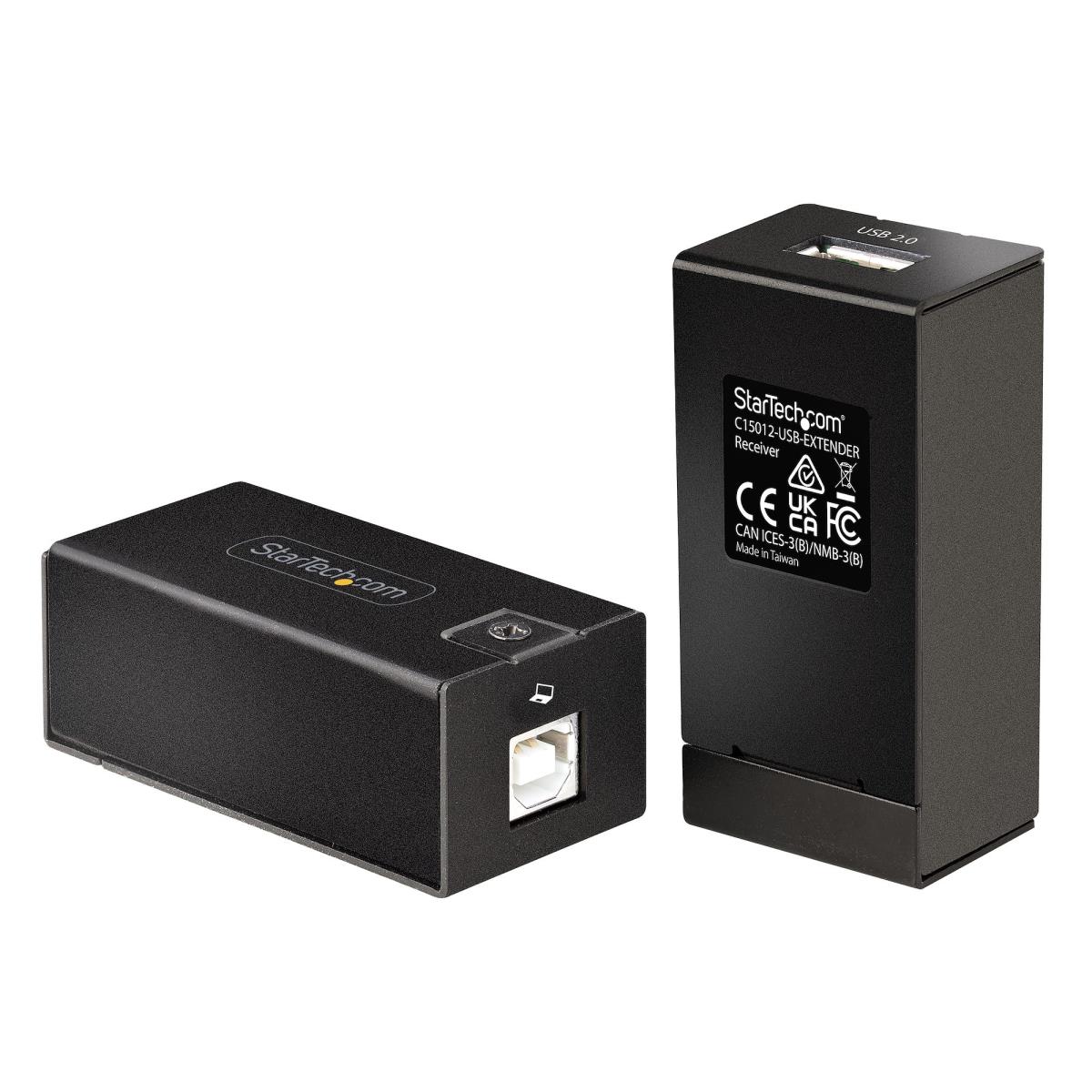 USB 2.0 Extender over Cat5e/Cat6 Cable (RJ45), 492ft/150m USB Over Ethernet Extender/Adapter Kit - Externally Powered USB Extender, USB to Ethernet Converter, 480 Mbps, Rugged Metal Housing (C15012-USB-EXTENDER) - USB extender - USB 2.0 - over CAT 5e/6 - thumbnail