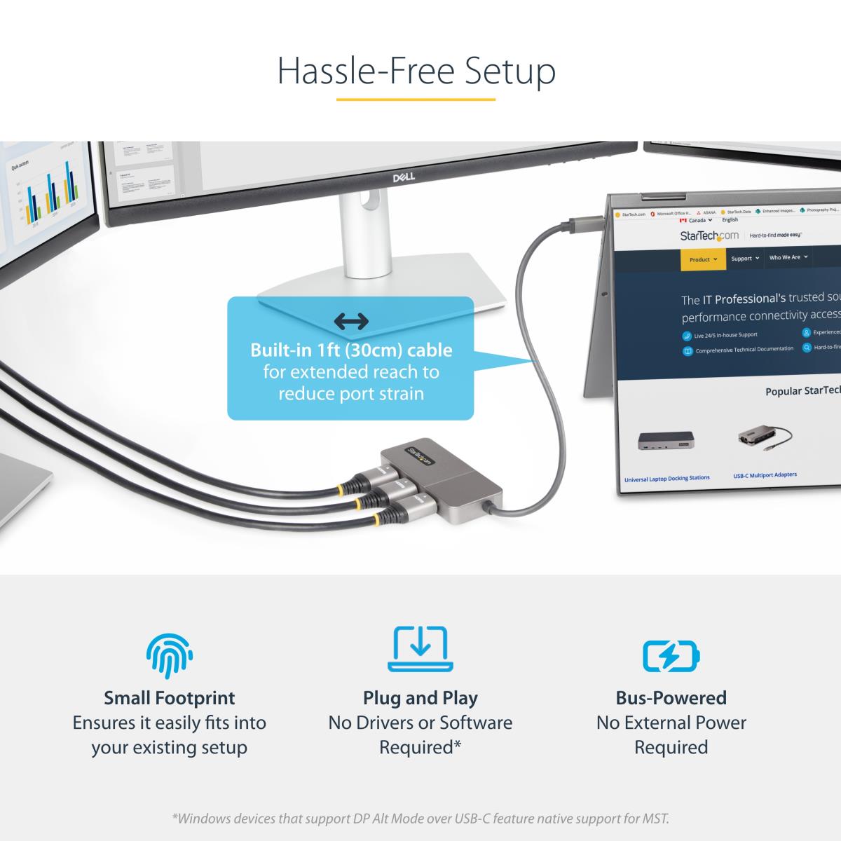 3-PORT USB-C MST HUB HDMI - thumbnail