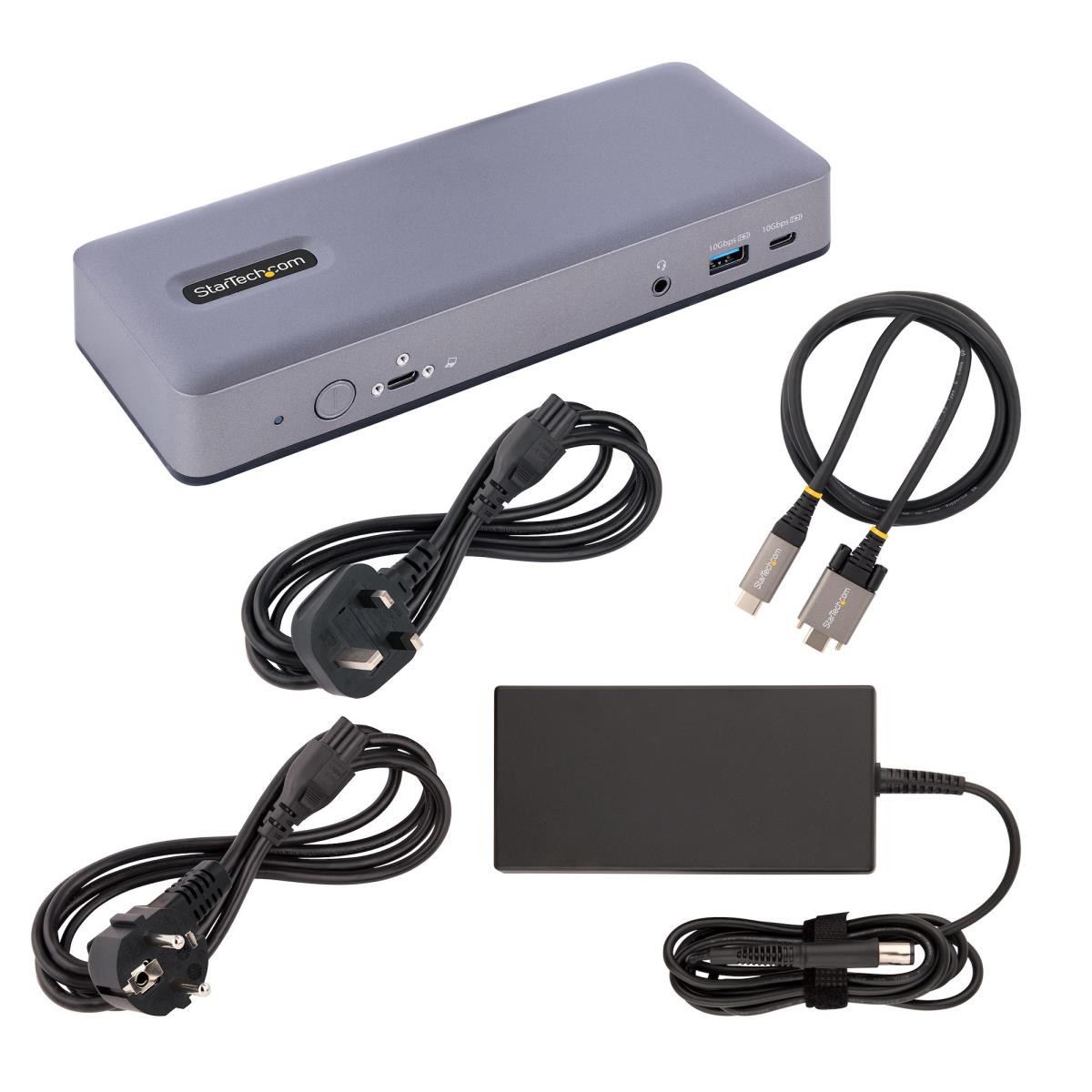 USB-C Docking Station - Multi Monitor HDMI/DP/DP Alt Mode USB-C Dock - 3x 4K30 / 2x 4K60 - 7-Port USB Hub - 60W Power Delivery - GbE - 3.5mm Audio - Works With Chromebook certified - Docking station - USB-C / Thunderbolt 3 / Thunderbolt 4 - 2 x HDMI, 2 x thumbnail