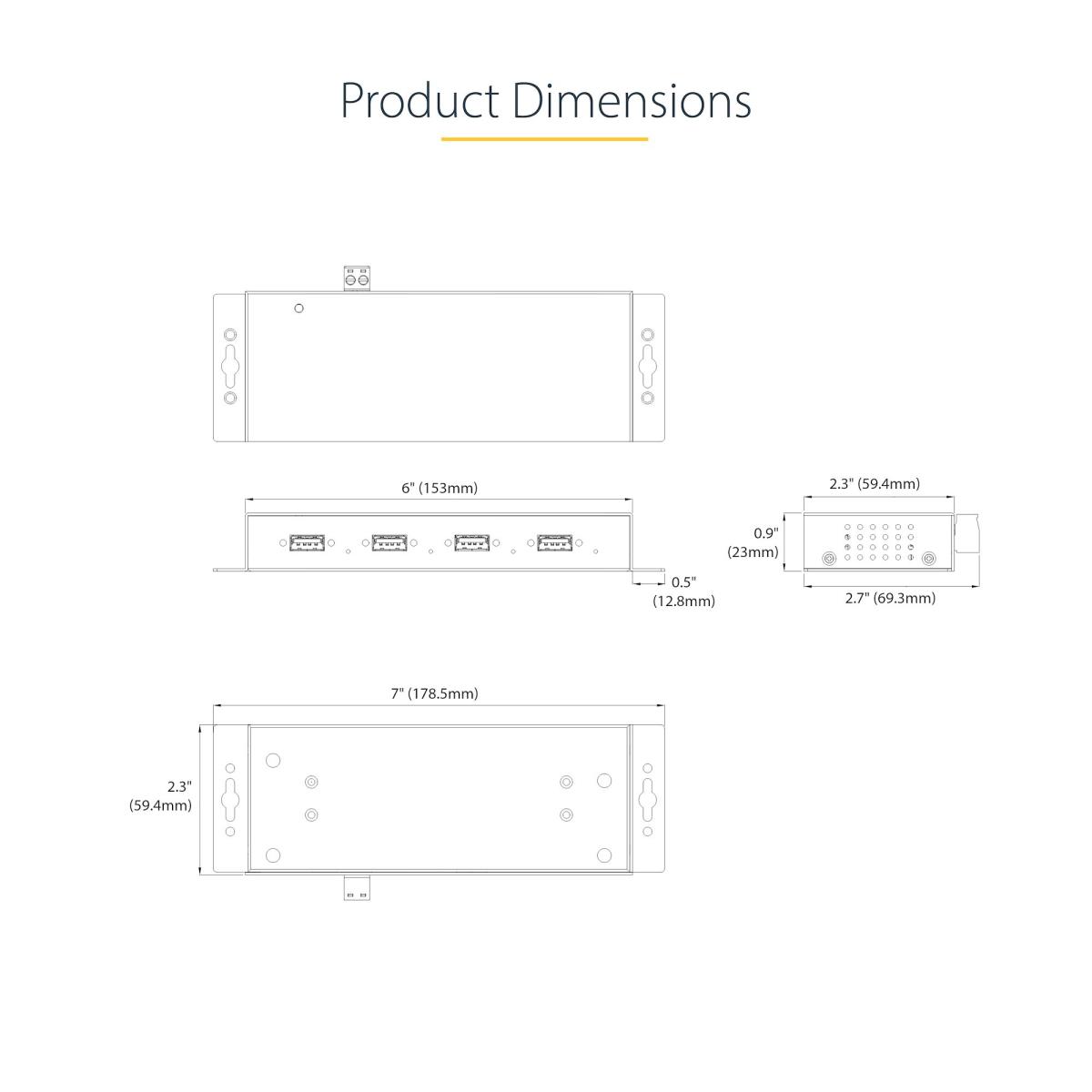 4-PORT INDUSTRIAL USB HUB 5GBPS thumbnail