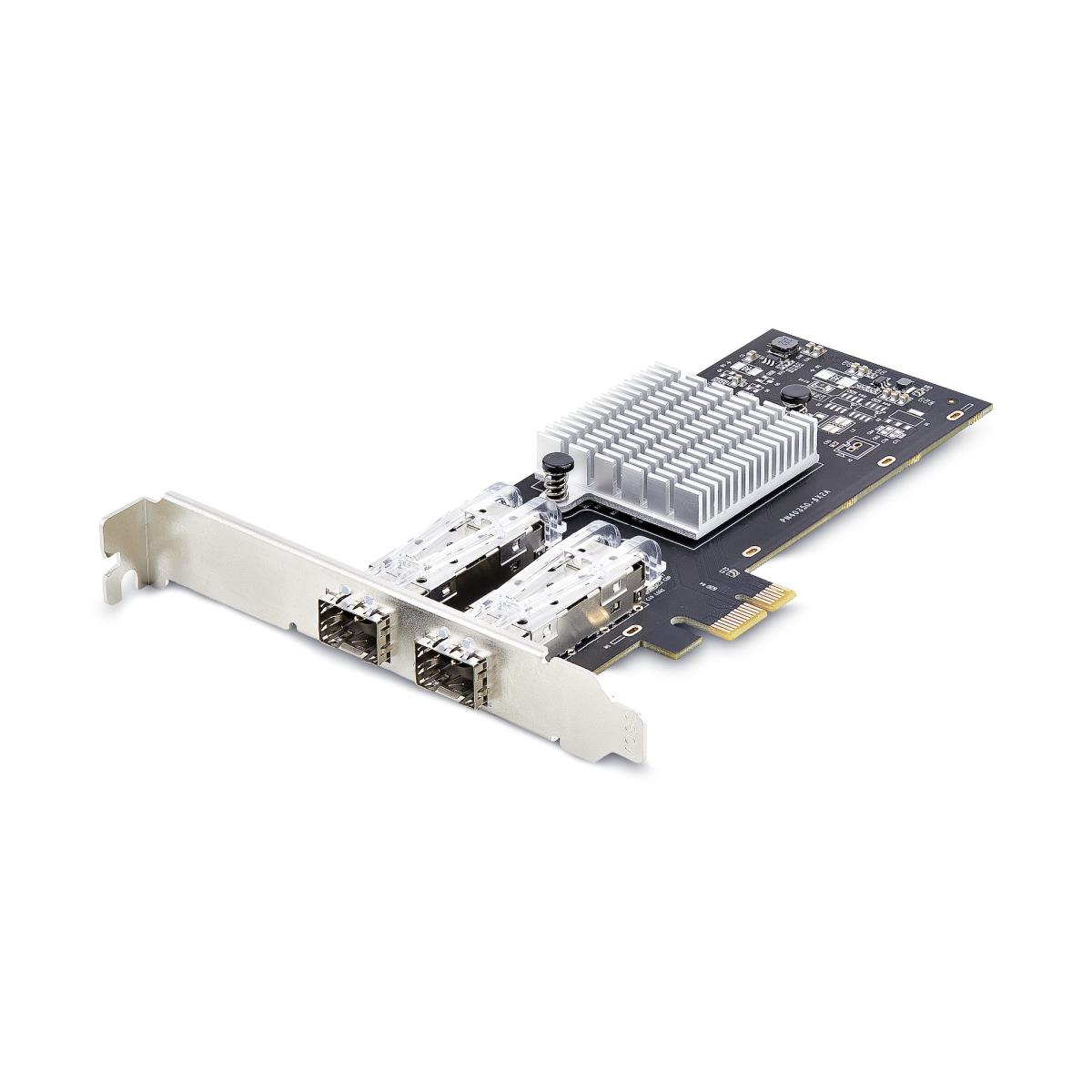 2-Port GbE SFP Network Card, PCIe 2.0 x1, Intel I350-AM2 2x 1GbE Controller, 1000BASE Copper/Fiber Optic, Dual-Port Gigabit Ethernet NIC, Desktop/Server Backplanes - Windows and Linux Compatible (P021GI-NETWORK-CARD) - Network adapter - PCIe 2.0 - Gigabit thumbnail