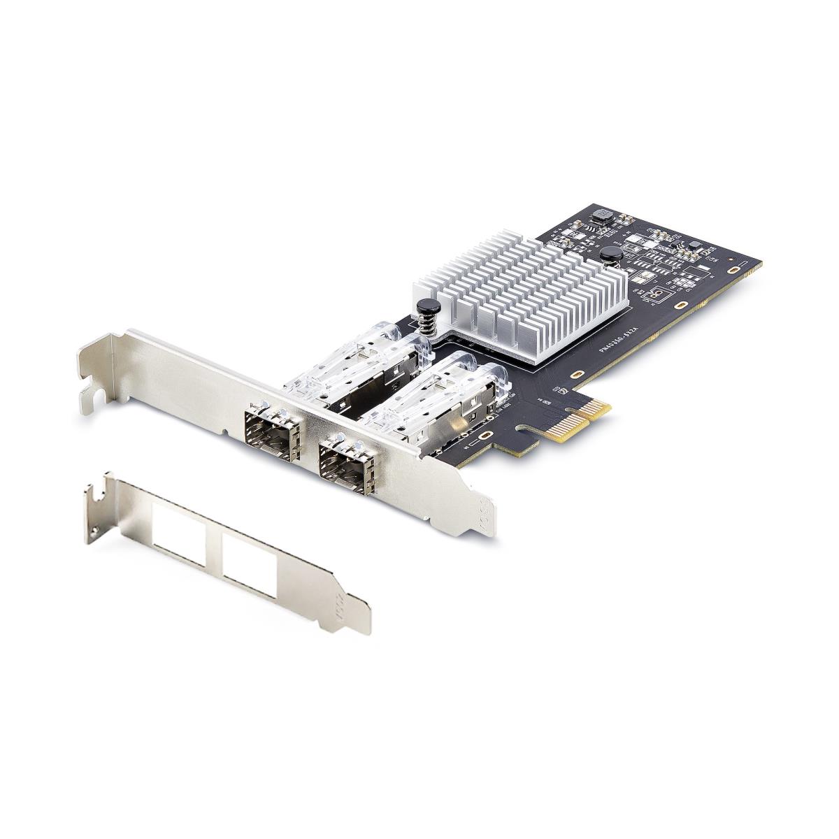 2-Port GbE SFP Network Card, PCIe 2.0 x1, Intel I350-AM2 2x 1GbE Controller, 1000BASE Copper/Fiber Optic, Dual-Port Gigabit Ethernet NIC, Desktop/Server Backplanes - Windows and Linux Compatible (P021GI-NETWORK-CARD) - Network adapter - PCIe 2.0 - Gigabit thumbnail