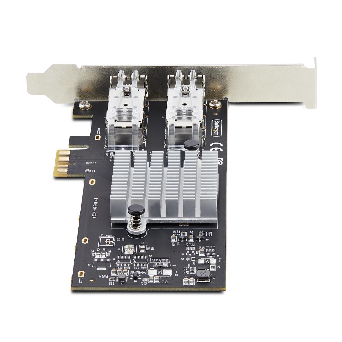 2-Port GbE SFP Network Card, PCIe 2.0 x1, Intel I350-AM2 2x 1GbE Controller, 1000BASE Copper/Fiber Optic, Dual-Port Gigabit Ethernet NIC, Desktop/Server Backplanes - Windows and Linux Compatible (P021GI-NETWORK-CARD) - Network adapter - PCIe 2.0 - Gigabit thumbnail