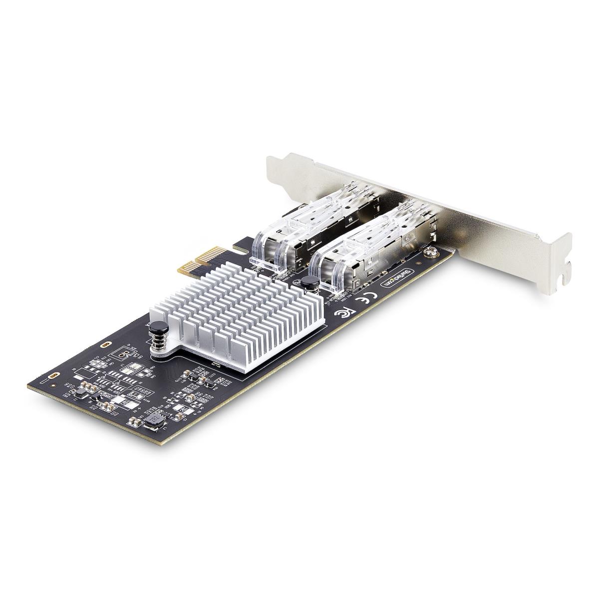 2-Port GbE SFP Network Card, PCIe 2.0 x1, Intel I350-AM2 2x 1GbE Controller, 1000BASE Copper/Fiber Optic, Dual-Port Gigabit Ethernet NIC, Desktop/Server Backplanes - Windows and Linux Compatible (P021GI-NETWORK-CARD) - Network adapter - PCIe 2.0 - Gigabit thumbnail