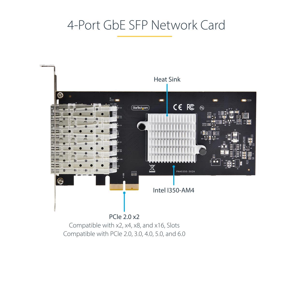 4-PORT GBE SFP NETWORK CARD - thumbnail