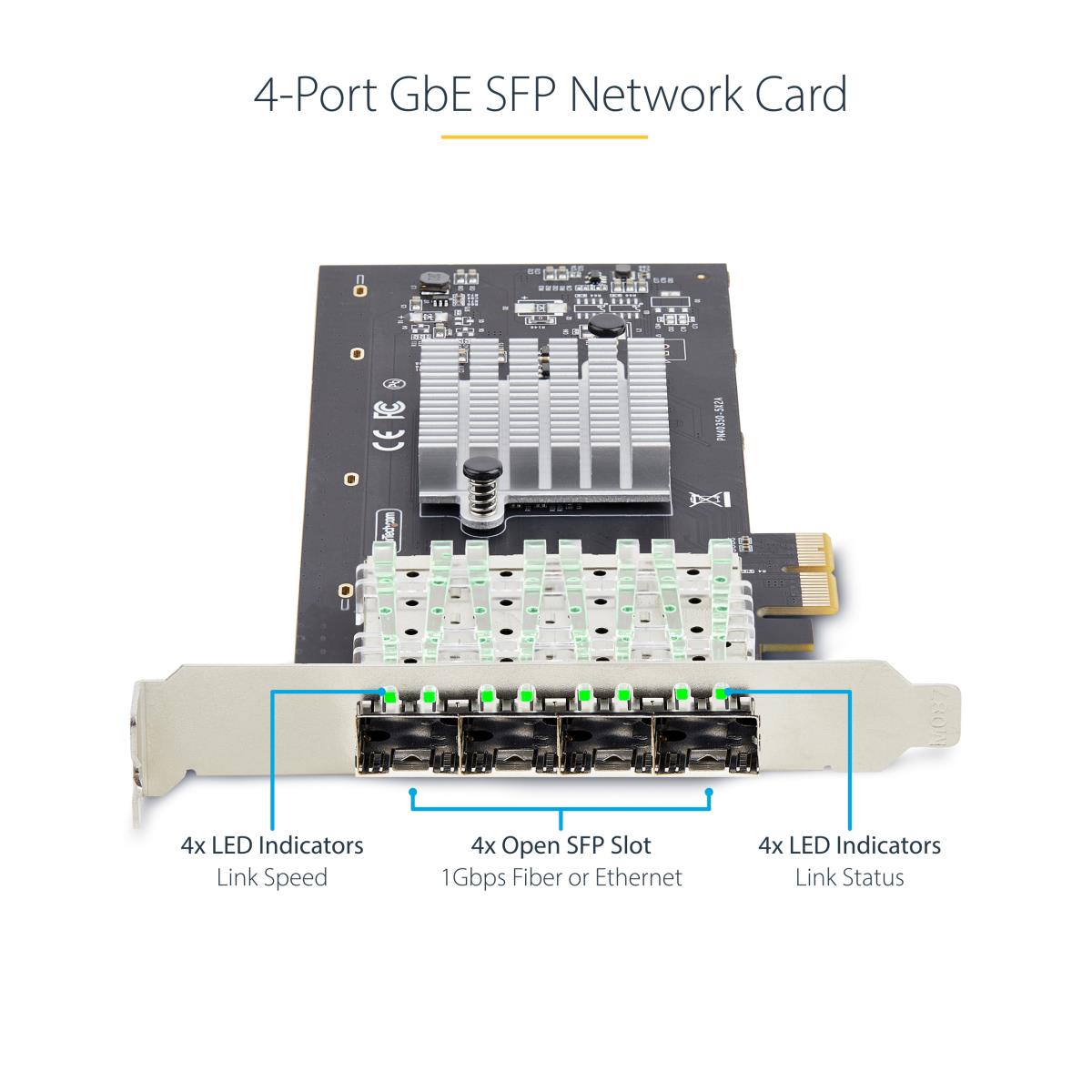 4-PORT GBE SFP NETWORK CARD - thumbnail