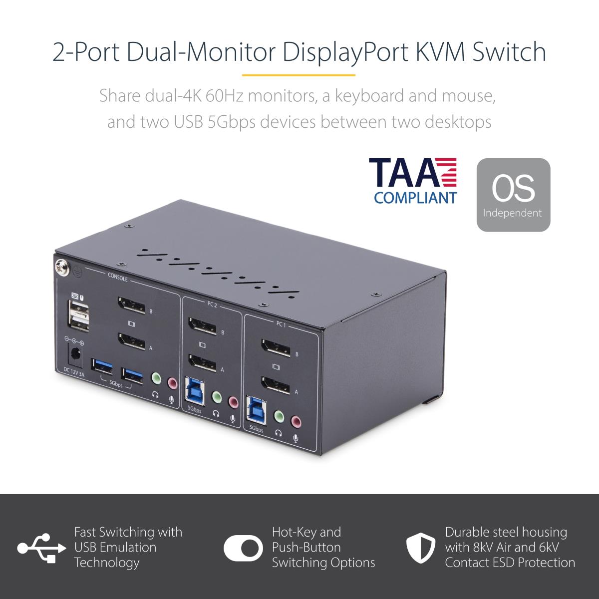 2-PORT KVM SWITCH 4K 60HZ thumbnail