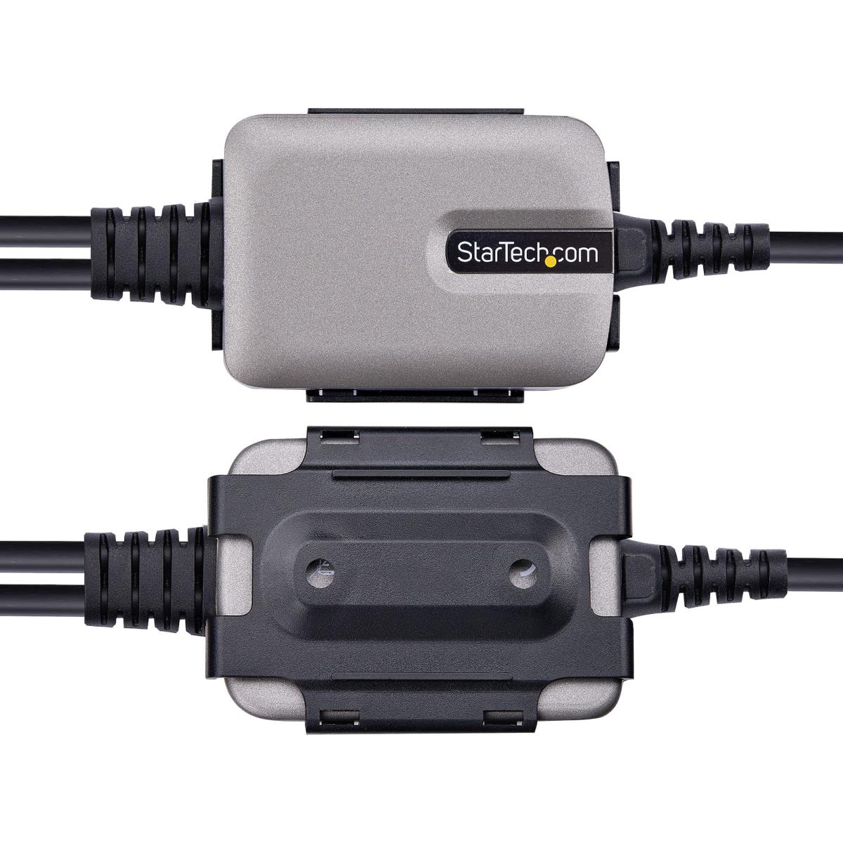 13ft (4m) 2-Port USB to Serial Adapter Cable, Interchangeable DB9 Screws/Nuts, COM Retention, USB-A to DB9 RS232, FTDI, Level-4 ESD Protection, Windows/macOS/ChromeOS/Linux - Rugged TPE Construction (2P6FFC-USB-SERIAL) - USB / serial cable - USB (M) to DB thumbnail