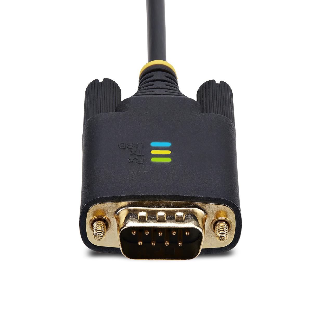 13ft (4m) 2-Port USB to Serial Adapter Cable, Interchangeable DB9 Screws/Nuts, COM Retention, USB-A to DB9 RS232, FTDI, Level-4 ESD Protection, Windows/macOS/ChromeOS/Linux - Rugged TPE Construction (2P6FFC-USB-SERIAL) - USB / serial cable - USB (M) to DB thumbnail