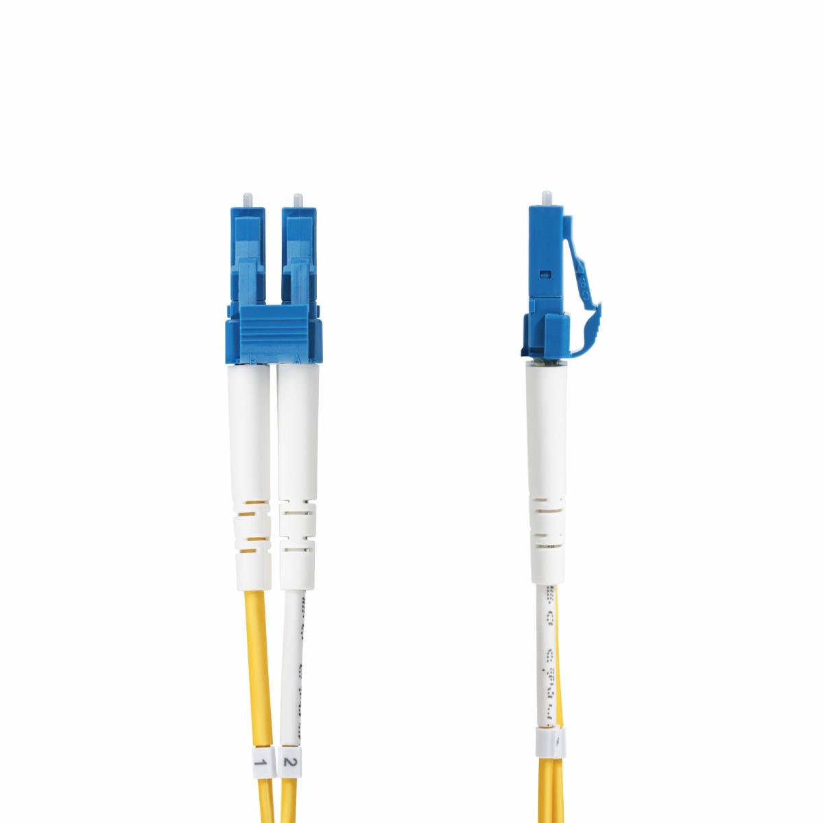 7m (22.9ft) LC to LC (UPC) OS2 Single Mode Duplex Fiber Optic Cable, 9/125?m, Laser Optimized, 10G, Bend Insensitive, Low Insertion Loss - LSZH Fiber Patch Cord (SMDOS2LCLC7M) - Patch cable - LC/UPC single-mode (M) to LC/UPC single-mode (M) - 7 m - 7 m - thumbnail