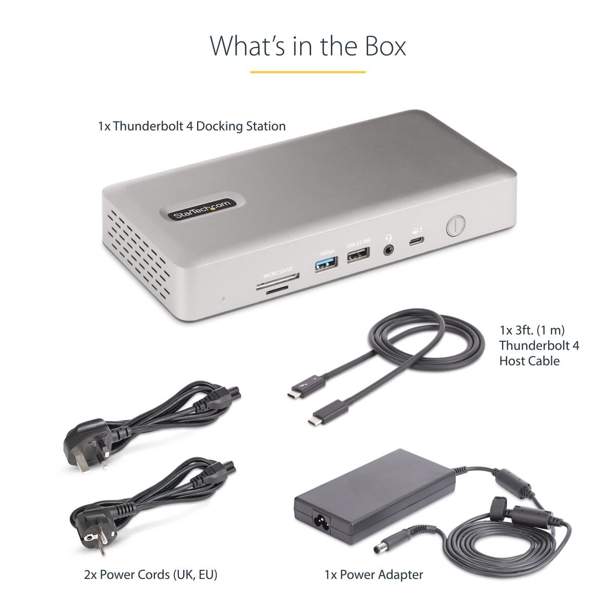 Thunderbolt 4 Multi-Display Docking Station, Quad/Triple/Dual Monitor Dock, 2x HDMI/2x DisplayPort, 7x USB Hub, 2.5 Gigabit Ethernet, 98W Power Delivery, for Windows/MacBook - TB4 Host Cable (132UE-TB4USB4DOCK) - Docking station - Thunderbolt 4 - 2 x HDMI thumbnail
