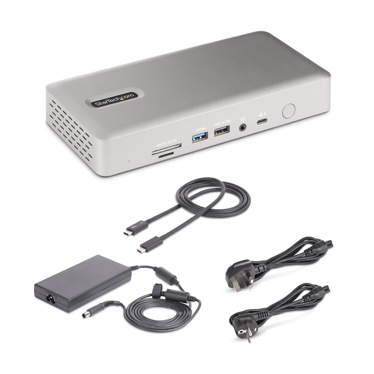 Thunderbolt 4 Multi-Display Docking Station, Quad/Triple/Dual Monitor Dock, 2x HDMI/2x DisplayPort, 7x USB Hub, 2.5 Gigabit Ethernet, 98W Power Delivery, for Windows/MacBook - TB4 Host Cable (132UE-TB4USB4DOCK) - Docking station - Thunderbolt 4 - 2 x HDMI thumbnail