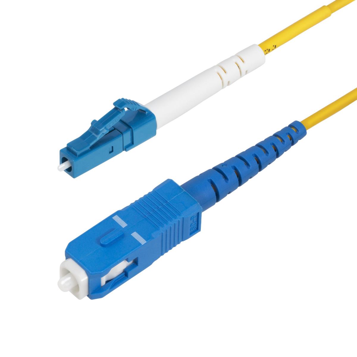 3m (9.8ft) LC to SC (UPC) OS2 Single Mode Simplex Fiber Optic Cable, 9/125?m, Laser Optimized, 40G/100G, Bend Insensitive, Low Insertion Loss - LSZH Fiber Patch Cord (SPSMLCSC-OS2-3M) - Patch cable - LC/UPC single-mode (M) to SC/UPC single-mode (M) - 3 m thumbnail