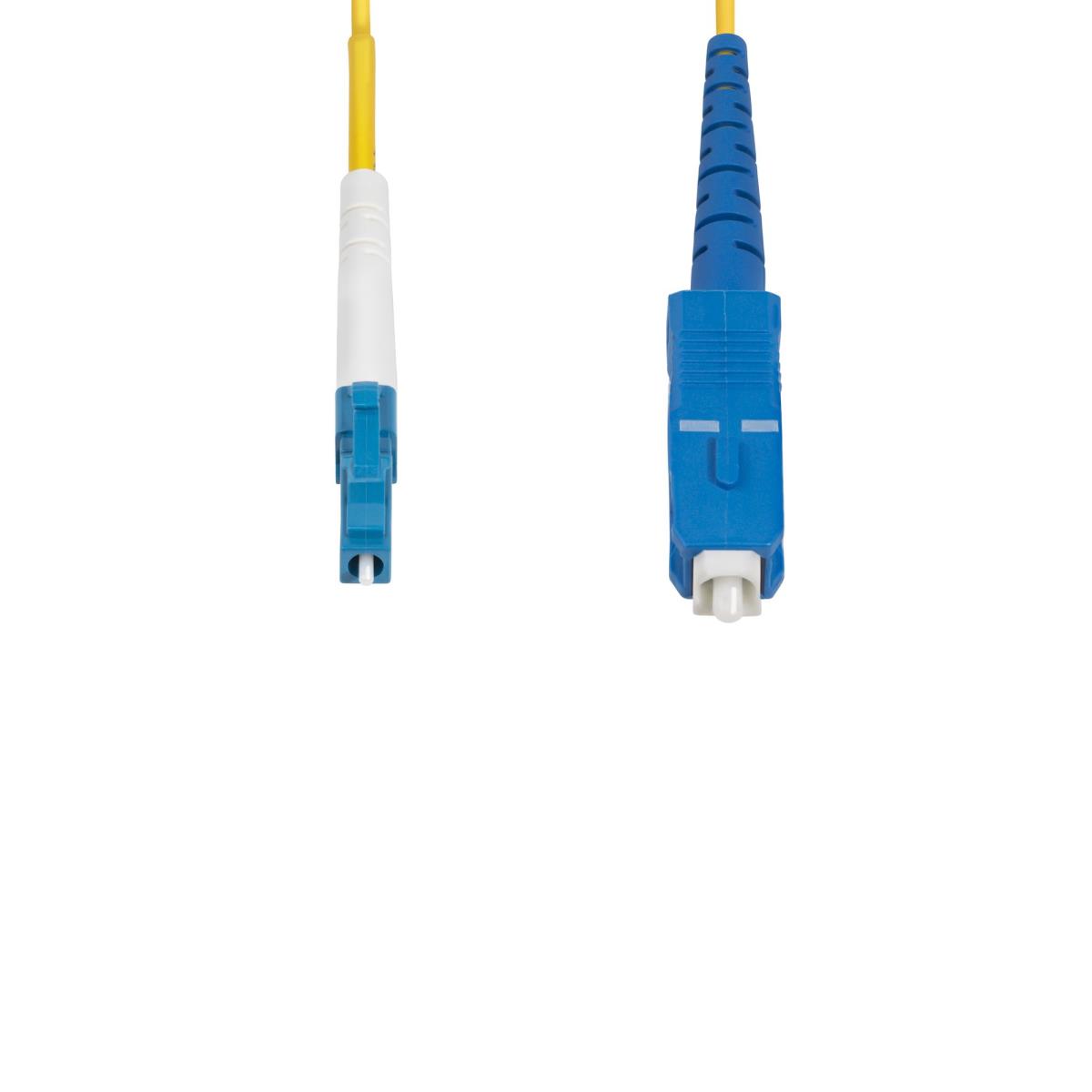 15m (49.2ft) LC to SC (UPC) OS2 Single Mode Simplex Fiber Optic Cable, 9/125?m, Laser Optimized, 40G/100G, Bend Insensitive, Low Insertion Loss - LSZH Fiber Patch Cord (SPSMLCSC-OS2-15M) - Patch cable - LC/UPC single-mode (M) to SC/UPC single-mode (M) - 1 thumbnail