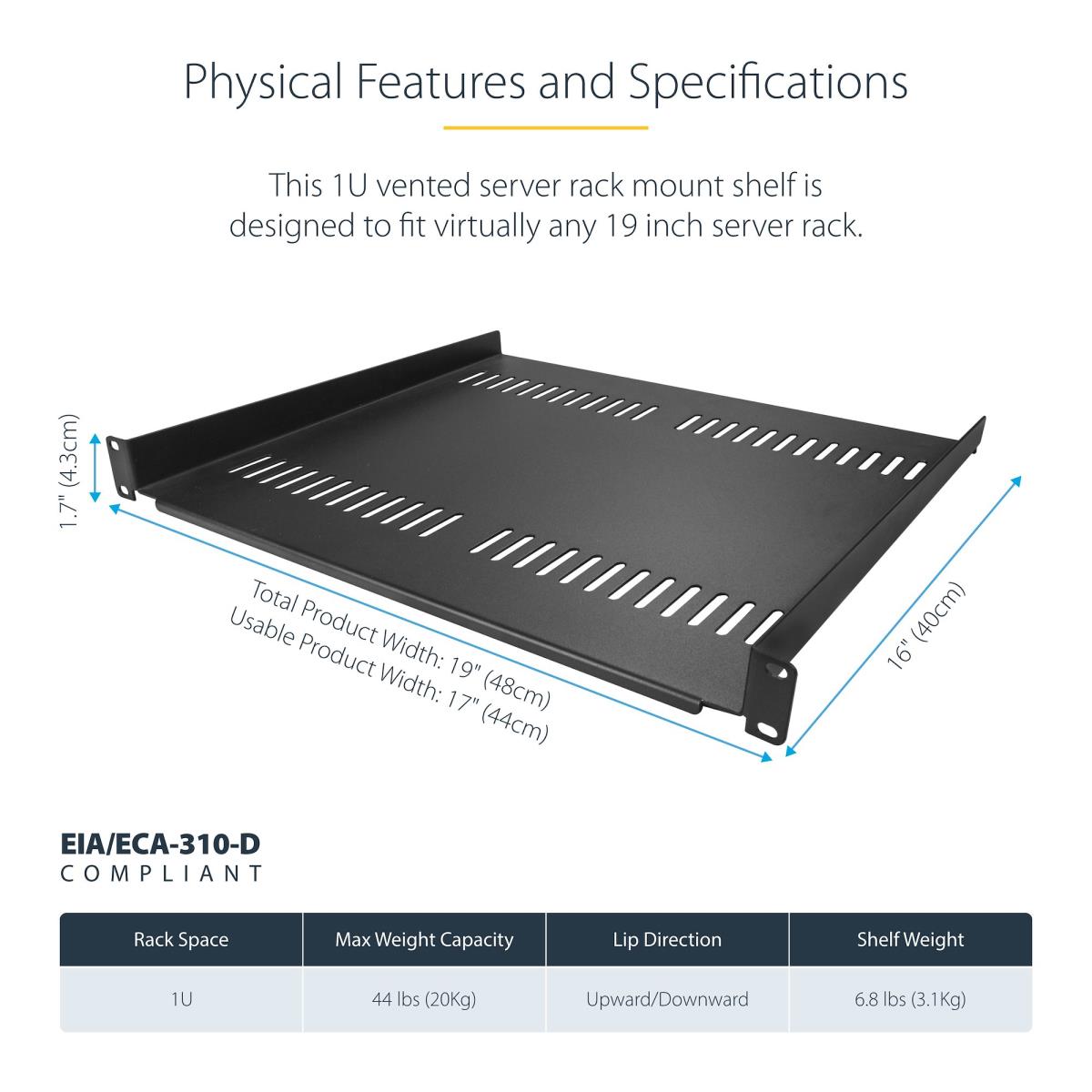 2-PACK 1U RACK SHELF VENTED thumbnail