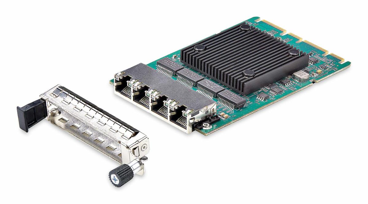 4-Port RJ45 Gigabit OCP 3.0 Server Network Card, Intel I350 - Network adapter - OCP 3.0 - Gigabit Ethernet x 4 - silver, green - for P/N: 45PATCH10BK, 45PATCH6BK, N6PATCH10BK, N6PATCH5BK, N6PATCH5BL thumbnail