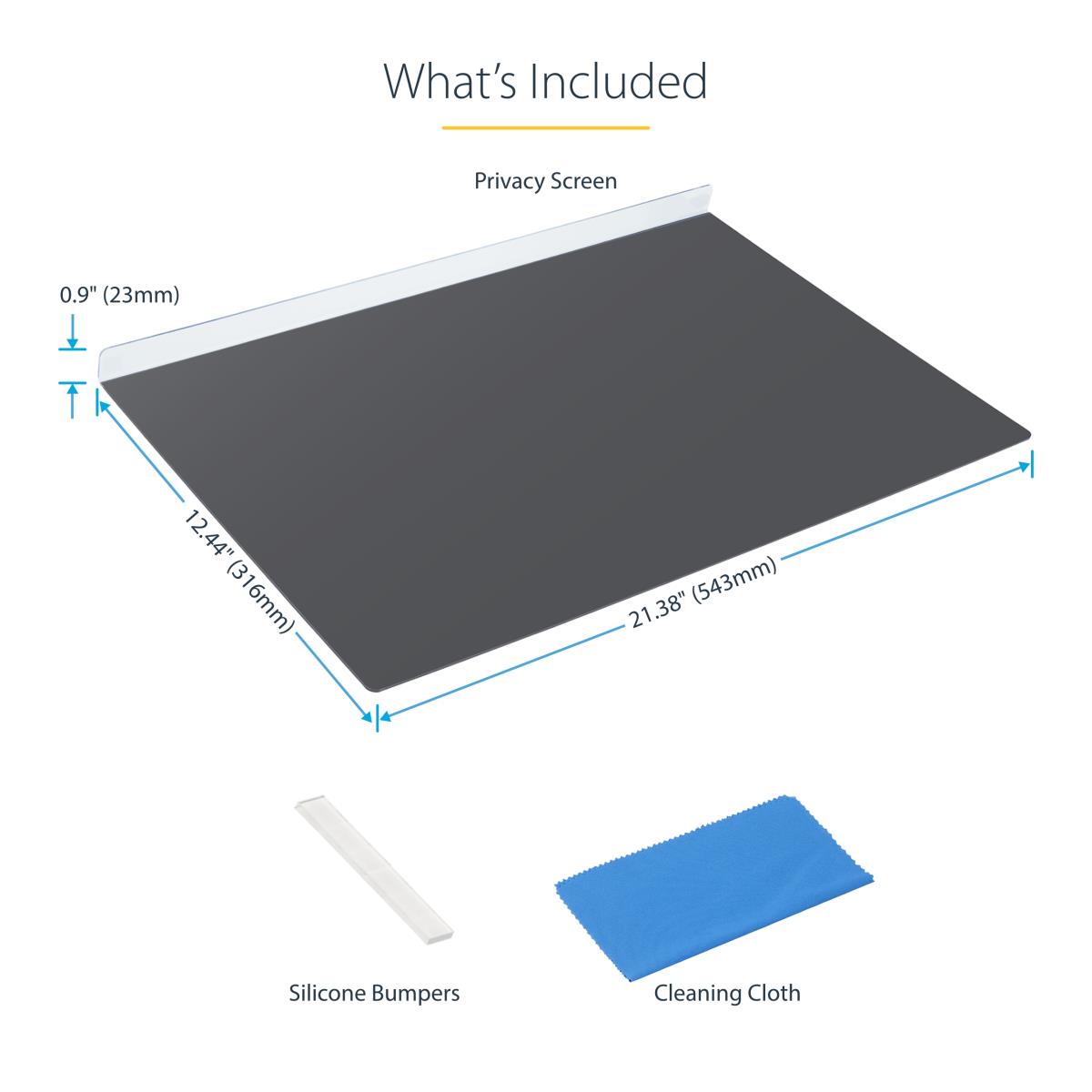 23.8-inch 16:9 Monitor Privacy Screen, Hanging Filter/Shield - Display privacy filter - 2-way - removable - plug-in - 23.8