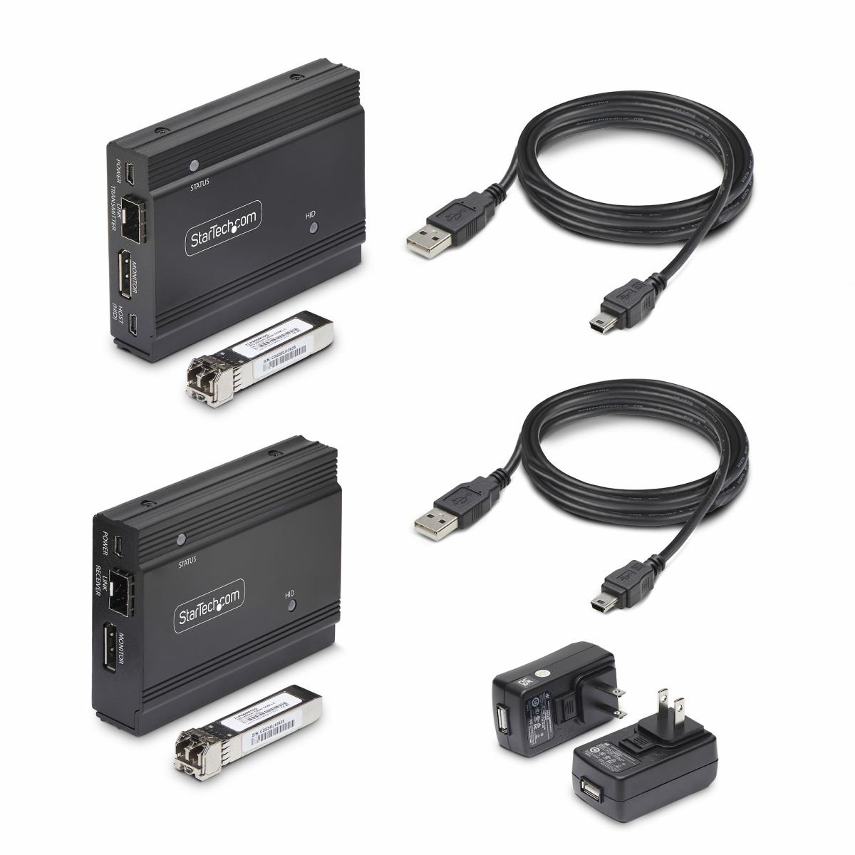 DisplayPort KVM Console Extender Over Fiber Optic, 4K 60Hz - Video/audio/USB extender - DisplayPort - up to 300 m - TAA Compliant thumbnail