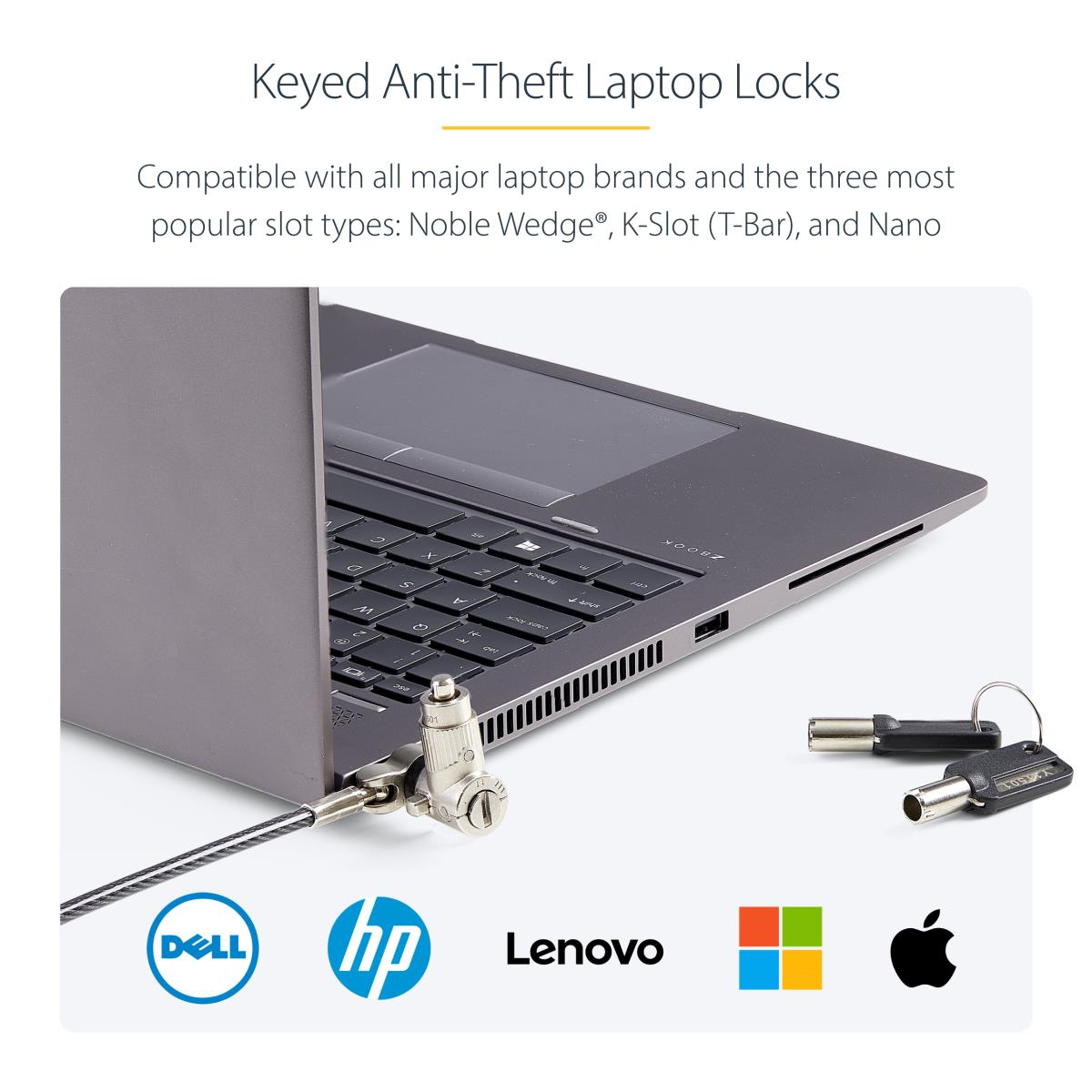 25-PACK LAPTOP LOCK 6.6FT CABLE thumbnail
