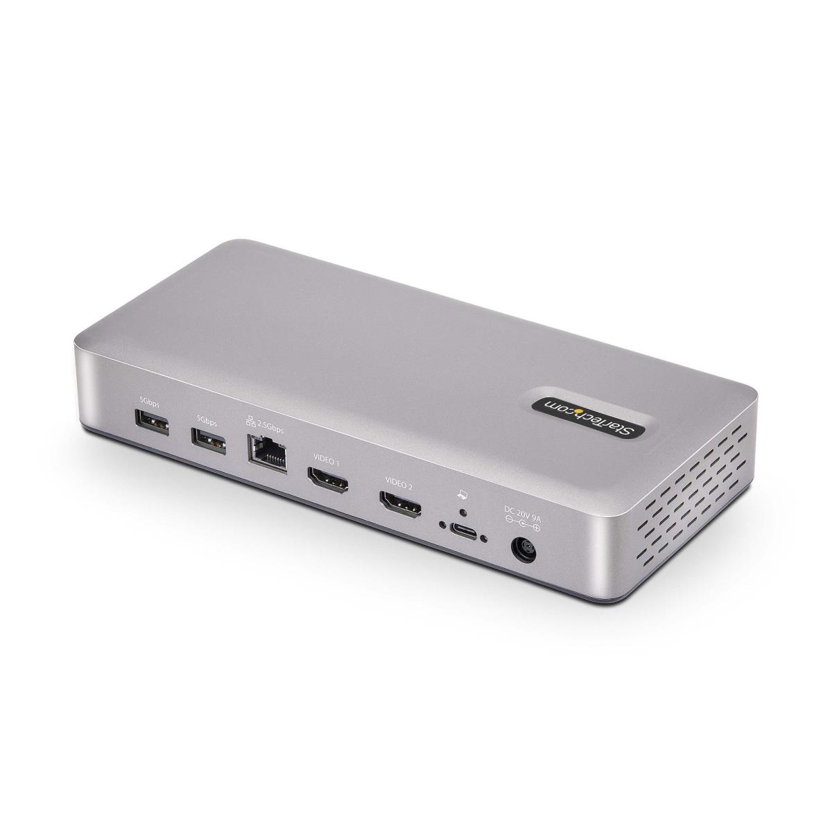 USB4 Docking Station, USB-C 40Gbps, Dual Video HDMI, Up to 2x 4K 60Hz 4:4:4 (RGB) or 2x 4K 120Hz 4:2:2, Multi-Monitor Dock, 6x USB, 2.5GbE, 100W PD - Docking station - USB4 / Thunderbolt 4 - 2 x HDMI - 1GbE, 2.5GbE - 180 Watt thumbnail