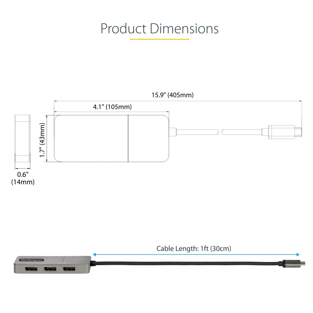 USB-C TO TRIPLE DP MST HUB - thumbnail
